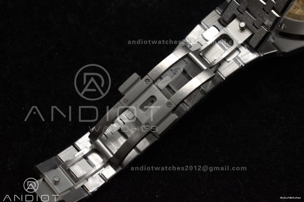 Edition 1:1 Clone Grey SS SS Frosted Royal 1031 37mm Oak 15454 Bracelet Dial Best APSF on Lightweight Textured Super SA3120 0719